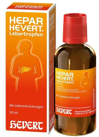 Hepar Hevert Lebertropfen zur Behandlung von Leberfunktionsstörungen, 50 ml Lösung