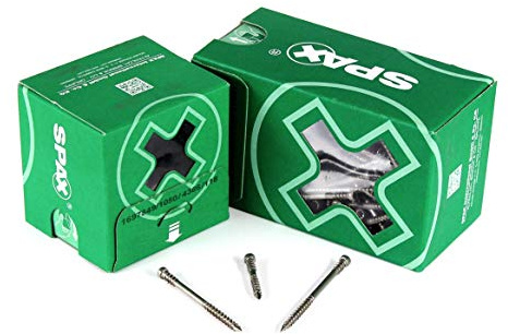 Vis bois tête cylindrique T25 - Ø 5 mm - 50/22,5 mm - Inox - Boîte de 200 pièces - Spax