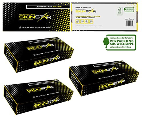 SkinStar Universal Wachs Yellow Edition Ski und Langlauf Wachs Ski Wax 750g