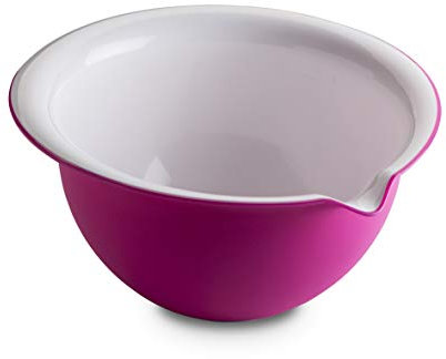 Omada Design bol mélangeur 25 x 23,5 x 13 cm (9,84 x 9,25 x 5,11 pouces), 2 l (70,3 fll oz), blanc à l'intérieur et coloré à l'extérieur, en antibactérien, ligne Sanaliving