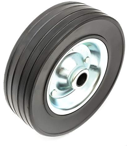 Heavy Duty Steel Wheel & Solid Rubber Tyre 200mm / 8 Inch Trailer Jockey Wheel