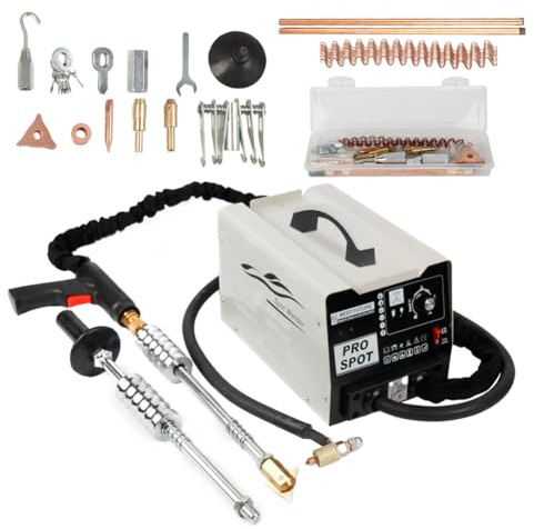 Spot Welder Dent Puller Machine Body Repair Dent Removal Tools 6 Models Dent Puller Welder 110V 3800A Car Dent Puller Smaller Welding Spot Stud Welder Dent Repair Kit Dent Remover Tool For Car/Trucks
