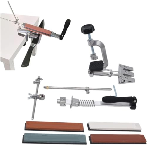 Yuecoom Afilador de Cuchillos Pro,Robusta piedra de afilar profesional ángulo constante utensilios de cocina RH 006, Afilador de cuchillos profesional,Kit de afilador de cuchillos