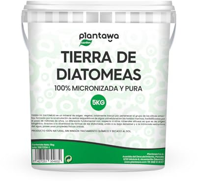 PLANTAWA Tierra de Diatomeas 5 kg | Polvo Ultrafino de Alta Pureza | Materia Prima Natural Sin Tratamientos Químicos | El embalaje puede variar