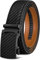 KEMISANT Gürtel Herren, Ledergürtel Ratsche Automatikschließe für Herren Business Anzug,Breit 35mm,Größe Angepasst,Schwarz2949,120cm/34-40 taille verstellbar