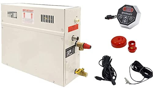 HUMNZR 3kw, 4.5kw, 6kw, 8kw, 9kw, 10.5kw, 12kw, 15kwsauna Generador De Vapor BañO 35-55 ℃ Ducha BañO Generador De Vapor Vapor para El Hogar Piscina Dentro,8KW-220V