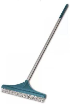 CRISCUOLO Brico Store Rastrello da Giardino Sintetico, Scopa da Giardino Grande a Denti Stretti, Scopa in Acciaio zincato e plastica ABS