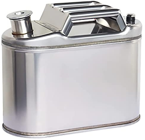 5L/10L/15L/20L Fuel Gasoline Petrol Diesel Gas Cans Tank Container Backup, 201 Stainless Steel Jerry Can for Motorcycle Automobiles Lawn Mower Boating Camping,5L