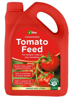 Vitax Liquid Tomato Feed 2L - High Potash Formula - For Indoor & Outdoor - Apply To Individual Plants For Healthy, Juicy Crops All Season Maximize Growth, Flavor, And Yield