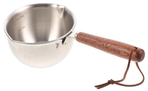 Zerodeko kleiner Milchtopf Kochutensilien pfannenwender flache Pfanne Butter Kochgeschirr aus Edelstahl Kochtopf aus Edelstahl Öltöpfe zum Kochen Mehrzweck Heizung