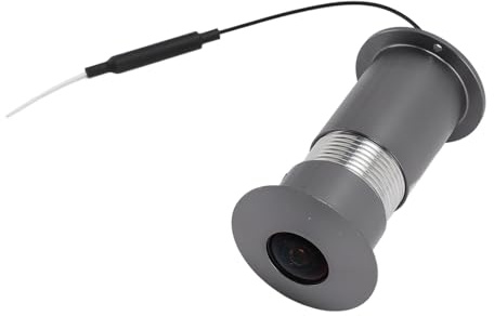 Cámara de mirilla de puerta, 170 ° gran angular, conversación de 2 vías, detección de movimiento, visión nocturna WiFi puerta visor ojo ojo agujero cámara, control de aplicación para TUYA (GRAY)