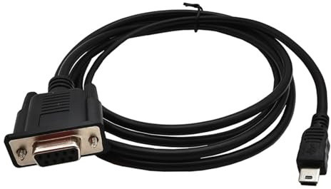 XEYYHAS Cable adaptador mini USB 2.0 macho a RS232 DB9 de 9 pines hembra de 1,8 m, conector DB9 de 9 pines a mini USB de 5 pines USB a RS232