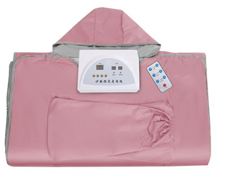 Dremdo Sauna Decke, Oxford Tuch Fern Infrarot Sauna Decke Geruchlose Home Sauna Thermische Beheizte Decke Therapie, Anti Altern Schönheitsmaschine,Rosa