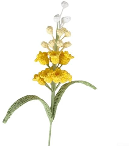 Hyazinthus-Strauß aus Wolle, sorgfältig handgewebt, Baumwollgarn, Hyazinthe, perfekter dekorativer Akzent für jeden Raum (gelb)