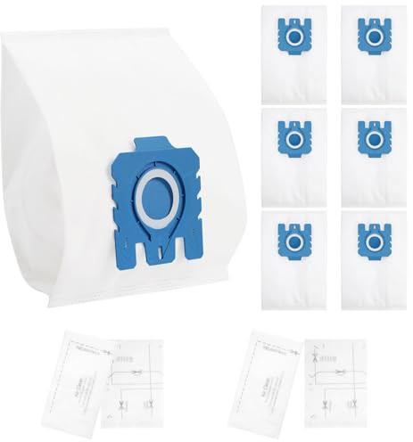 6 Pack Dust Bags Replacement Compatible with Miele Hoover GN Vacuum Cleaner Bags Fits for Classic C3 Complete C2 Complete C1, S2 S5 S8 Series Replaces 9917730 12281680