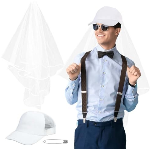 Alaoo JGA Outfit Set, Junggesellenabschied Männer Deko 2er,