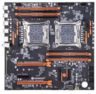 JGHFReW Placa Base HUANANZHI X99 8D4 LGA 2011-3 para CPU Dual E5 2640 2667 2666 2670 2680 2696 V3 V4 Compatible con Memoria DDR4 RECC y compatibilidad M.2 NVME