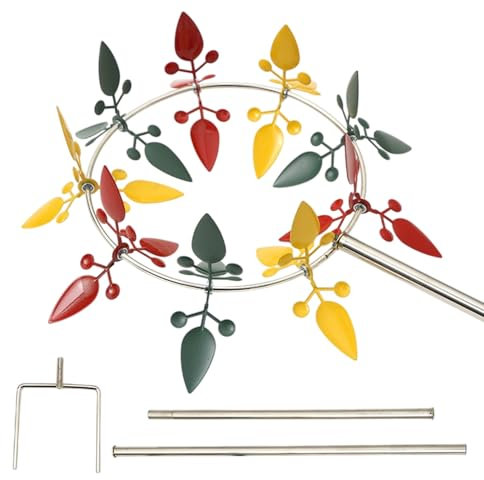 Metal Windmill Stake for Yard - Three Color Windmill Sculptures with Stake - Weatherproof Spinner Yard Decoration Pinwheels Garden Sculptures for Driveway Patio