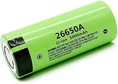 HUOYALU Batterie de Grande capacité 5000 mAh 3,7 V pour LED ou Lampe de Poche Plate, 2 unité