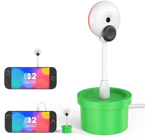 glowgare HD Kamera für Nintendo Switch 2 Konsole 2025 720P USB-C Plug and Play Einstellbarer Winkel Webcam Kompatibel mit Video Chat Aufnahme Streaming Spielmodi Handheld Tabletop TV Multiplayer