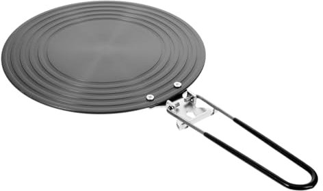 VERDANVERSE Diffuseur De Chaleur Pour Cuisinière à Gaz 24cm Plaque D'adaptation En Aluminium Antidérapante Conduction Thermique Rapide Accessoire Cuisine Décongélation Modèle Pliable