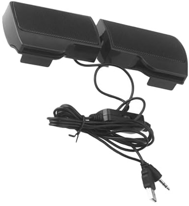 Artibetter Haut-Parleur USB Clip-on 3w 4ohm 3v Abs Noir pour Mp3 Mp4 | Connexion à Ordinateurs Portables, Commande Filaire Humanisée, Modèle à Pince D’origine