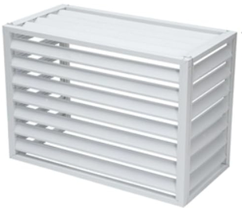 Aluminum Alloy Outdoor Air Conditioner Cover - Durable, Weatherproof Protection for Patios, Decks, Restaurants & Cafes - Ideal for Boilers & Garbage Bins (Color: White)