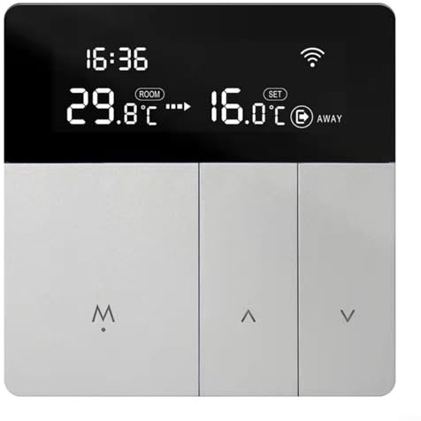 ComfyHarbor Termostato inteligente con WiFi, controlador digital de temperatura, para calefacción de suelo eléctrico, caldera de agua y gas, con aplicación de control remoto compatible (16 A)