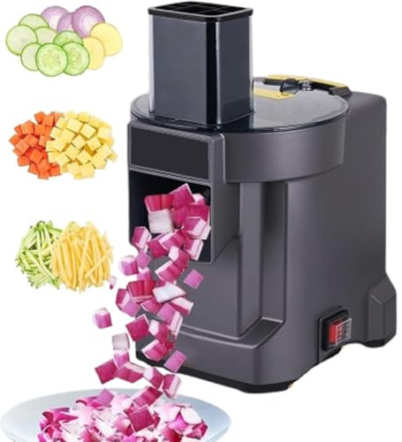 lealovengzh Cortadora De Verduras EléCtrica 3 En 1, Trituradora, Picadora Y Cortadora En Tiras. Nueva Y Mejorada MáQuina Picadora De Alimentos AutomáTica Comercial Multifuncional con Puerto Dual A
