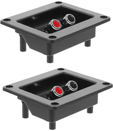 Housoutil 2 pezzi Connettori Terminali per Altoparlanti in Scatola con Morsettiera Molla Facili da Installare per Impianti Audio Casse Acustiche e Subwoofer Accessori Pin per Collegamenti