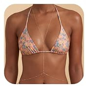 Gold Body Chain for Women, Adjustable Layering Beach Bikini Jewelry