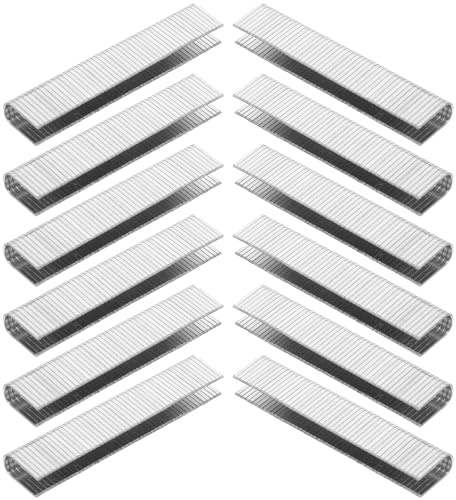 Artibetter Agrafes Pneumatiques en Acier au Carbone Forme U 1000 Pièces Couronne Étroite pour Travail du Bois Usage Professionnel et Bricolage Agrafeuse Électrique Compatible