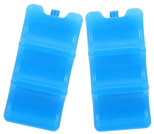 Gatuida Glace pour Isotherme Réutilisable 2pcs en PE Bleu 600ml, Étui et Large, pour Ambiance Estivale et Paquet Isothermes