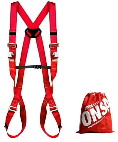 PONSA CGPK7 – HARNAIS ANTICHUTE travail en hauteur avec 2 points d'ancrage: 1 anneau dorsal et 2 crochets textiles avant