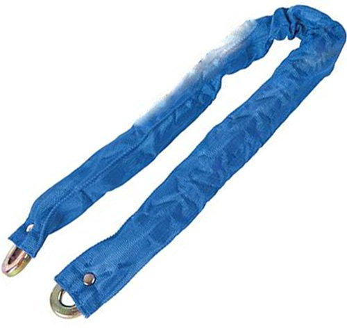 900mm Heavy Duty Sleeved Security Chain - 10mm Hardened Large Internal Steel Links – Motorbike, Scooter, Lock, Door, Gate - Loops