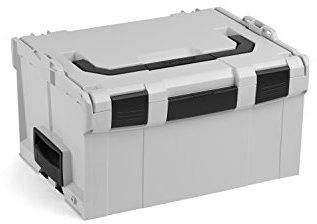 L BOXX 238 | Größe 3 grau | Werkzeugkoffer leer groß Kunststoff | Transportsystem Werkzeug | Ideale Werkzeug Aufbewahrung Box