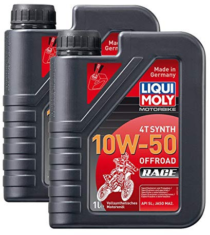 2x LIQUI MOLY 3051 Motorbike 4T Synth Motoröl Offroad Race 10W-50 1L