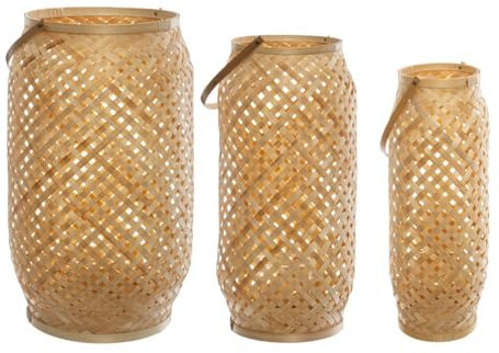 Atmosphera - Set de 3 lanternes - Bambou tressé Naturel