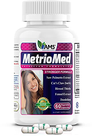 America Medic & Science MetrioMed 60 Capsules | Fertility Supplement for Women | Organic Pills with Black Cohosh, Chasteberry and Red Clover Herbs