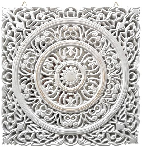 Generisch groß Wand Deko Holz Ornament weiß Vintage Shabby chic Wanddekoration Wanddeko
