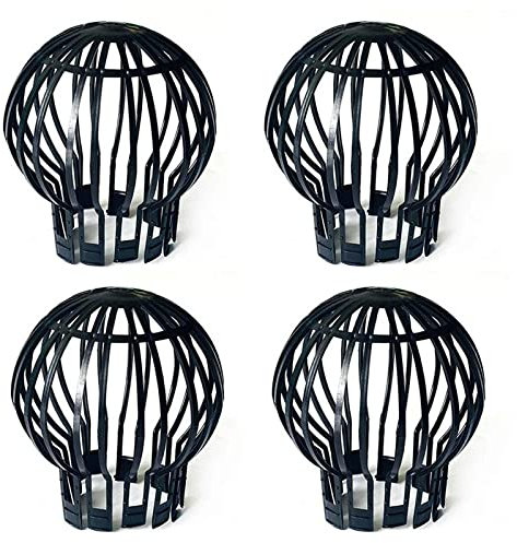 SZXMDKH Plastic Gutter Guards for Toproof, Keeps Gutter downpipes Clear of blockages from Leaves, Moss, muck, mud, Balls and Other Debris, 4 Pack, Black, 130x130x155mm