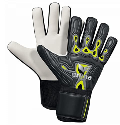 Erima Unisex Erwachsene Flex-Ray New Talent Torwarthandschuh, schwarz/neon gelb, 8