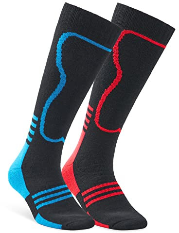 CityComfort Skisocken Set Unisex Wintersport Warme Socken Herren und Damen Snowboard Socken - 5er Pack oder 2 Pack zum Auswählen (Mehrfarbig-2 Pack)