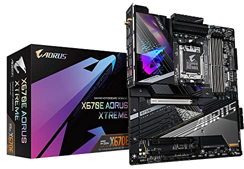 GIGABYTE X670E AORUS Xtreme Mainboard - Unterstützt AMD 9000 Series CPUs, 18+2+2 Phases Digital VRM, up to 8000MHz DDR5 (OC), 4xPCIe 5.0 M.2, Wi-Fi 6E, 10GbE LAN, USB 3.2 Gen 2x2