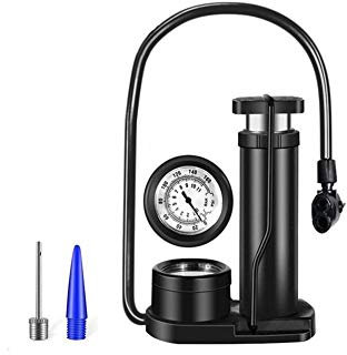 Fahrradzubehör Fahrrad-Fuß-Hochdruckpumpe tragbarer Mini-Fahrrad-Pumpe Fuß Fahrrad-Reifen-Inflator mit Manometer Fahrradzubehör