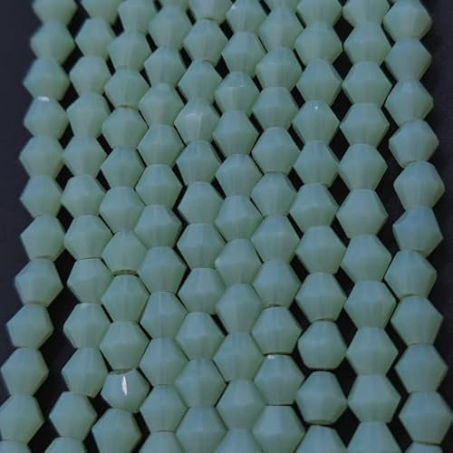 3 4 6 mm facettierte Doppelkegel-Glasperlen, tschechischer Kristall, lose Zwischenperlen für die Schmuckherstellung, DIY-Armband, Halskettenzubehör-JZ025, 4 mm (90 Stück)
