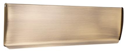 Infinity Decor Viktorianischer Briefkasten-Innenklappe, 27,9 cm oder 30,5 cm, massives Messing, antikes Messing, 27,9 cm