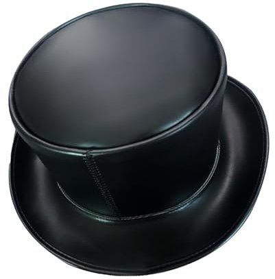 Badiman Mittelalterlicher Ritterhut, mittelalterlicher Zylinder, formeller Kostüm-Zylinder für Bühnenauftritte, Schwarz