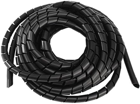 Schwarzes Band zum Sortieren und Aufwickeln von Spiralkabeln, 8 mm x 10 m