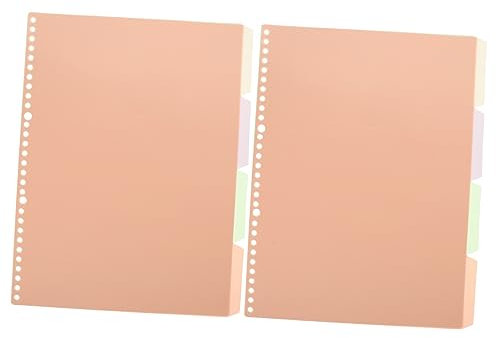 VILLFUL 10st Ordnerteiler Registerkarte „seitenindex“. Tab-teiler Abnehmbare Bindelaschen Bindemittelabscheider Ordnertrenner Seitenteiler-tabs A5 Lieferungen Pp-kunststoff Notizbuch